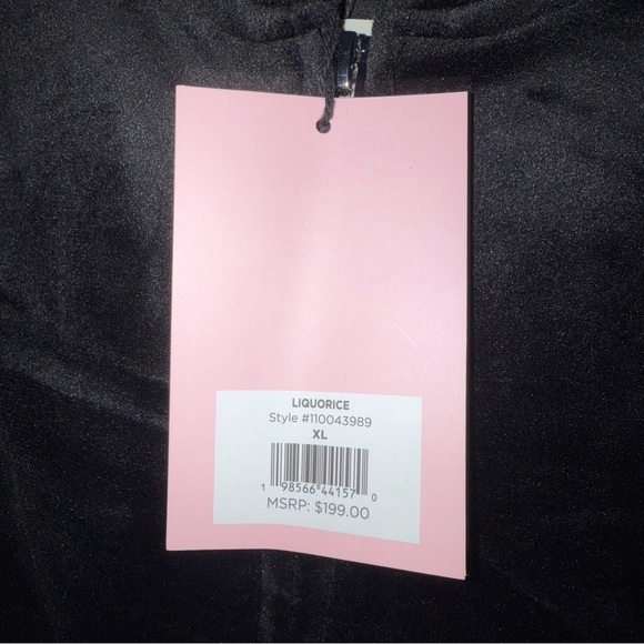 NWT Juicy Couture Liquorice Black Velour Pink Rhinestone Logo Tracksuit - Picture 6 of 8